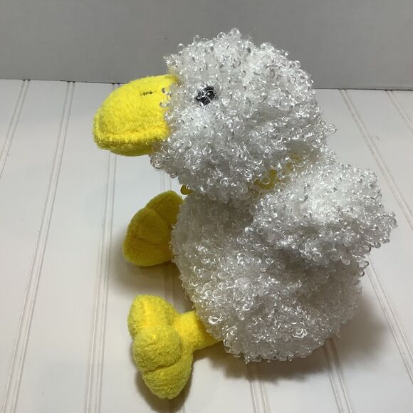 Animal Adventure Duck White and Yellow 8”Plush Gingham Ribbon Bow - Picture 3 of 6